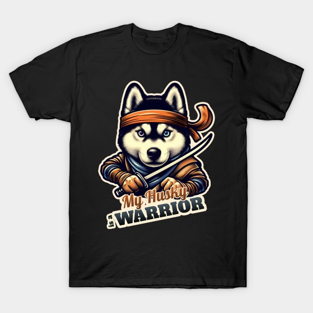 Husky Ninja T-Shirt by k9-tee